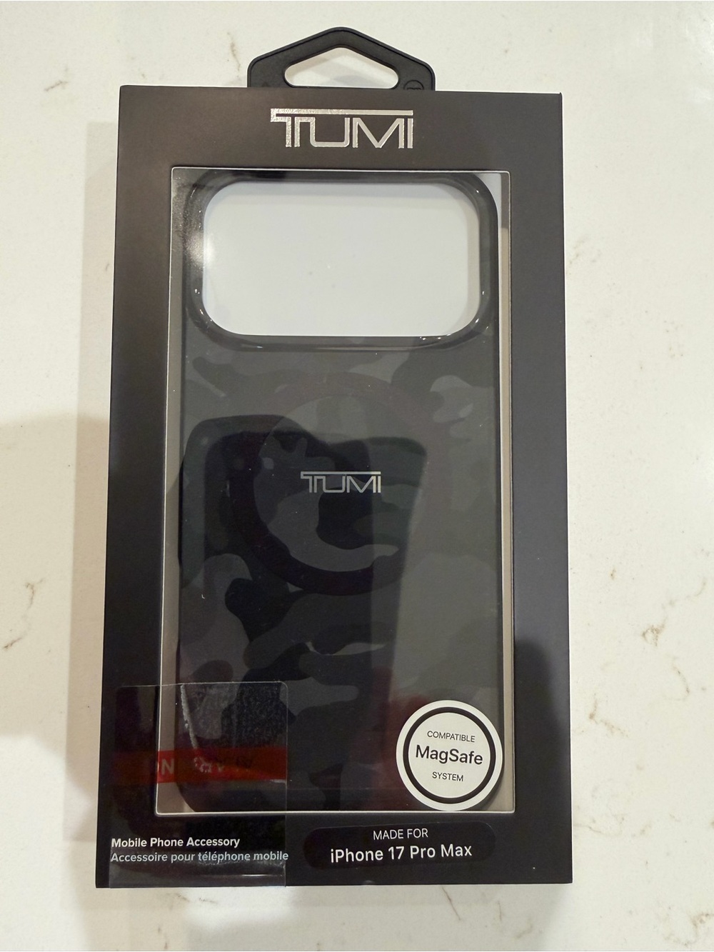 TUMI Black camo MagSafe-Compatible Case for iPhone 17 Pro Max